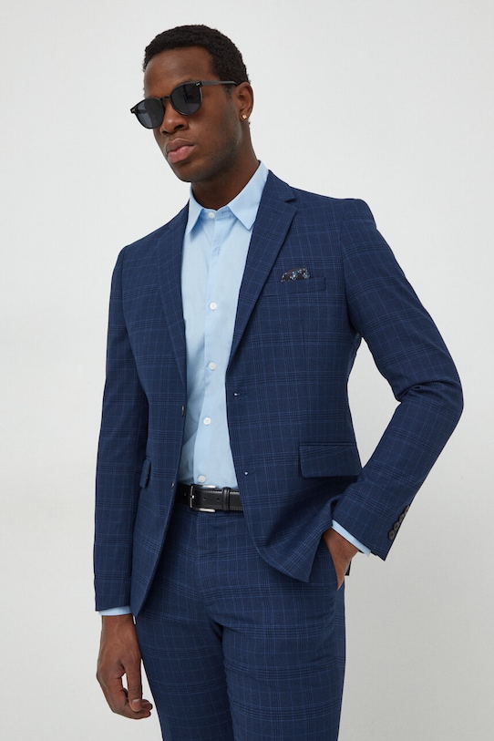 Lindbergh garnitur 30.61078.BLUECHECK granatowy SS24