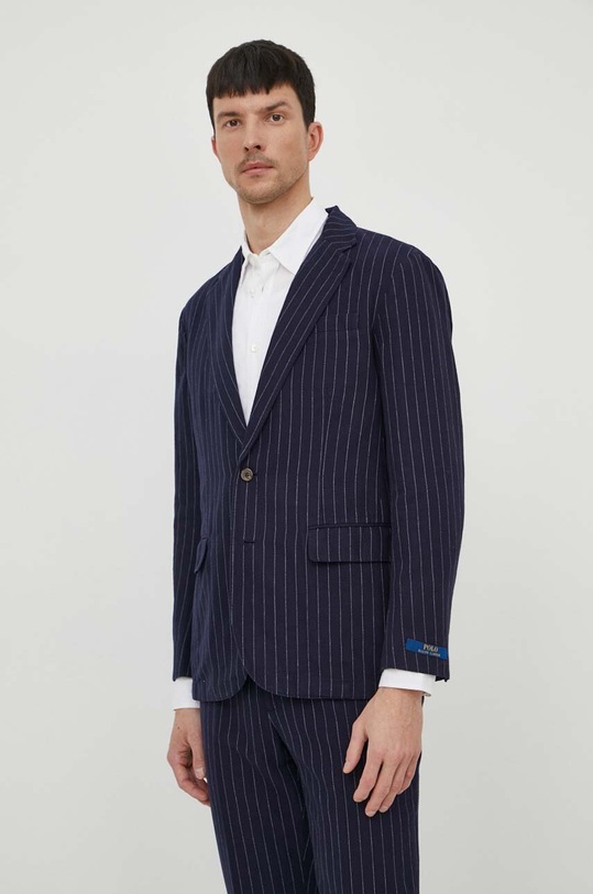 Polo Ralph Lauren giacca in lino misto regolare blu navy 715935006