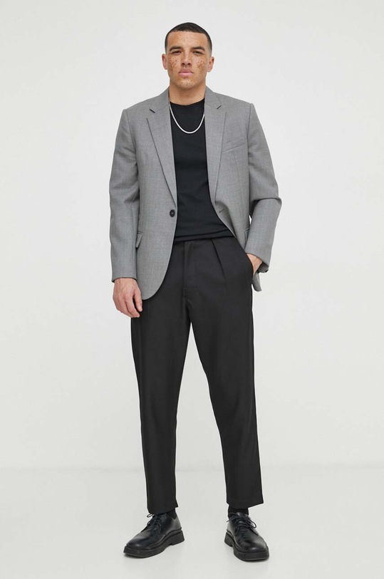 IRO geaca de lana MP07LINO gri SS24