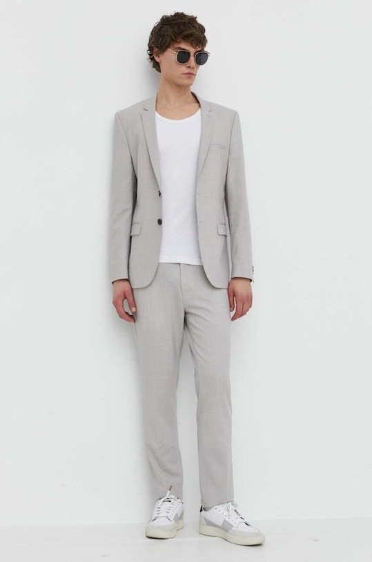 HUGO sacou din lână 50500240 bej SS24