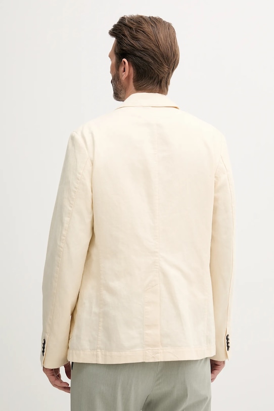 Îmbrăcăminte United Colors of Benetton blazer din amestec de in 2YQSUW014 bej