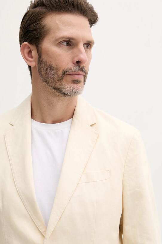 United Colors of Benetton blazer din amestec de in bej 2YQSUW014