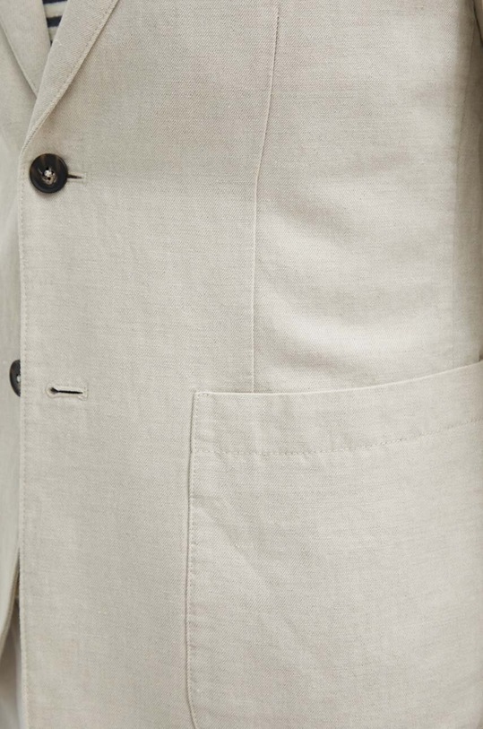 Sako s prímesou ľanu United Colors of Benetton 2YQSUW014 béžová