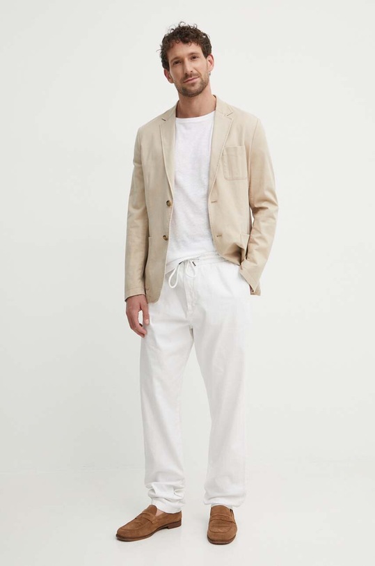 Sako s příměsí lnu Guess TYRON M4GN09.WG3D0 béžová SS24