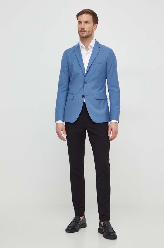 Sisley marynarka 2KI352Y89 niebieski SS25