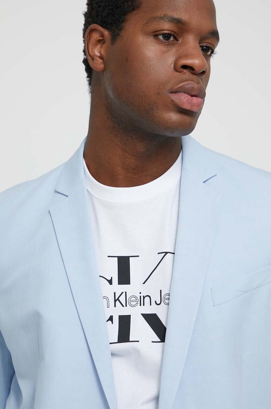 Blazer με μείγμα λινών Calvin Klein μπλε K10K112649
