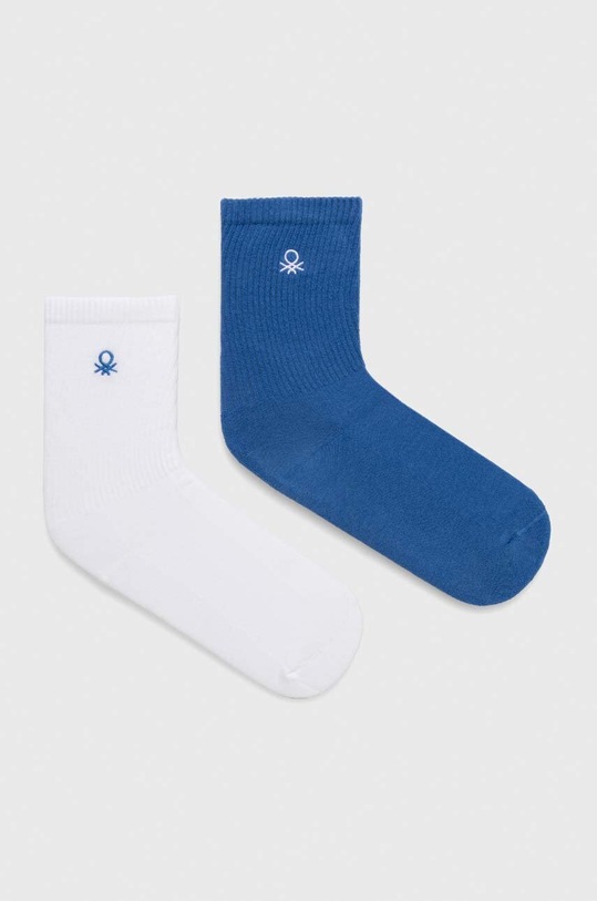 United Colors of Benetton skarpetki dziecięce 2-pack skarpetki długie niebieski 6AO30702A.B.G.Seasonal