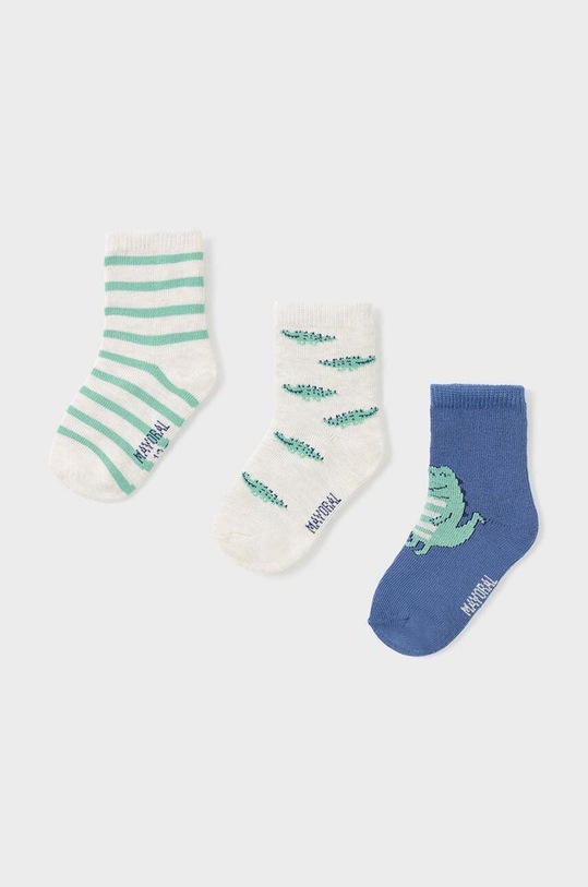 Mayoral skarpetki niemowlęce 3-pack skarpetki długie niebieski 10652.3G.Skarpetki.PPYH