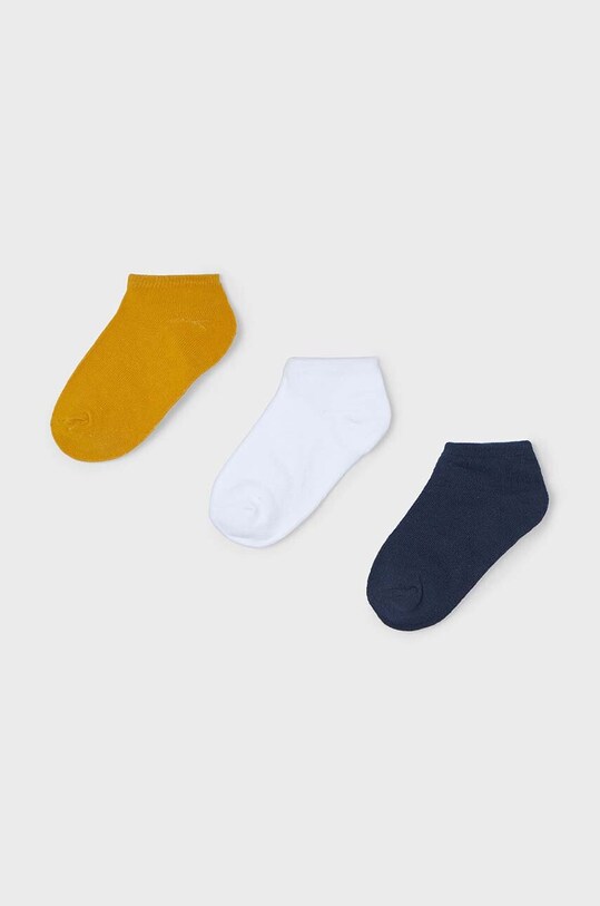 Mayoral skarpetki dziecięce 3-pack skarpetki krótkie żółty 10706.5D.Skarpetki.PPYH