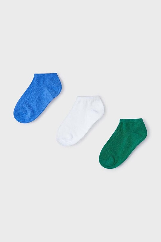 Mayoral skarpetki dziecięce 3-pack skarpetki krótkie niebieski 10706.5D.Skarpetki.PPYH