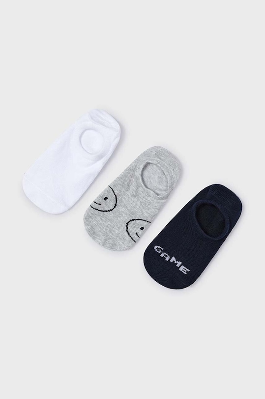 Mayoral skarpetki dziecięce 3-pack skarpetki krótkie granatowy 10707.5H.Skarpetki.PPYH