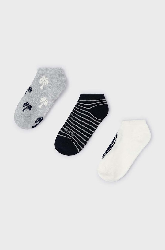 Mayoral skarpetki dziecięce 3-pack skarpetki krótkie niebieski 10708.5J.Skarpetki.PPYH