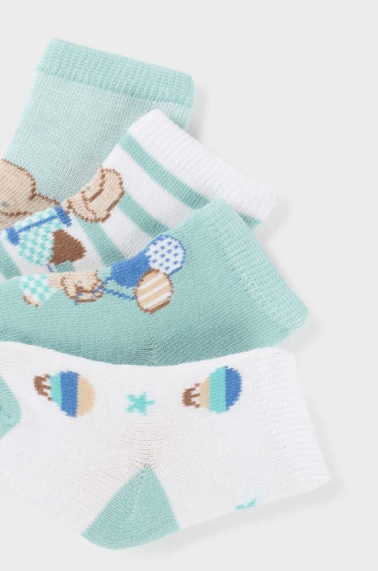 Mayoral Newborn skarpetki niemowlęce 4-pack 9706.1A.Newborn.PPYH turkusowy SS24