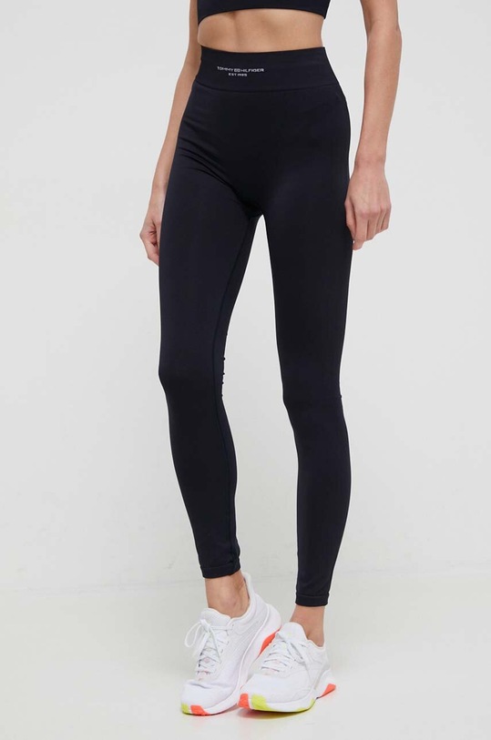 Tommy Hilfiger legginsy z elastanem granatowy WW0WW41090
