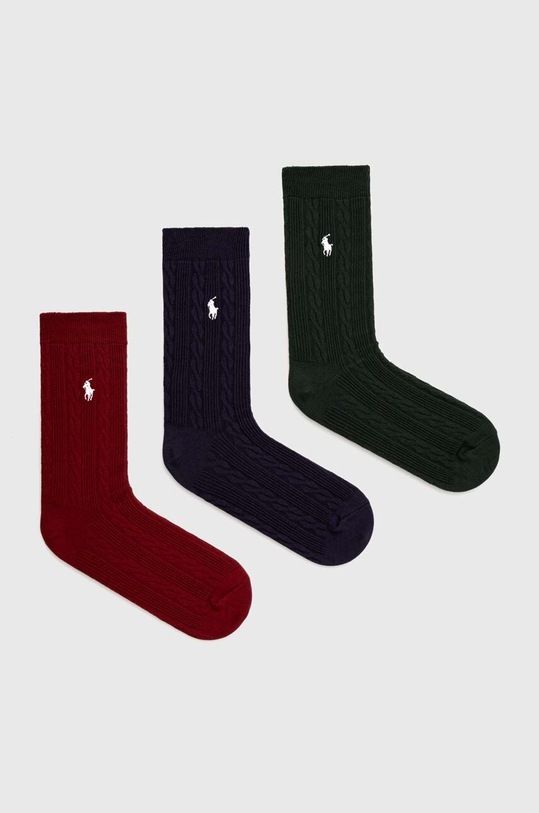 Ponožky Polo Ralph Lauren 3-pak dlhé ponožky viacfarebná 455923551