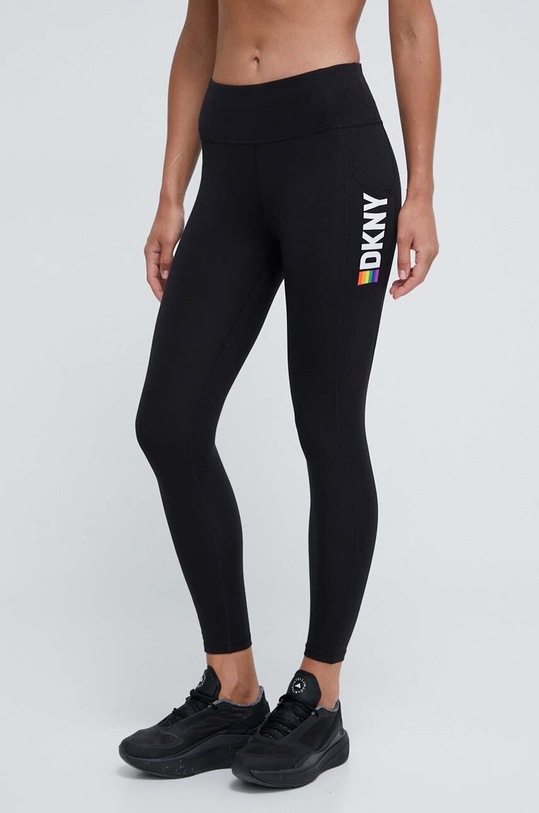 Dkny legginsy z elastanem czarny DP3P3391