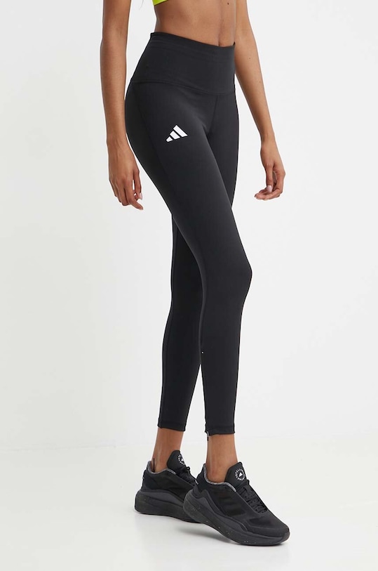 adidas Performance leggins de alergare Adizero Essentials tricotaj negru IP3085