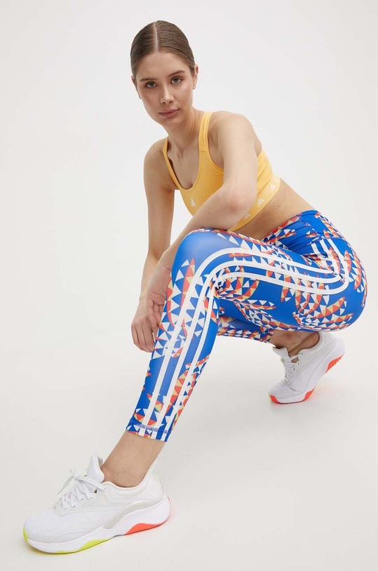 Tréninkové legíny adidas Performance x FARM Rio IQ4508 modrá SS24