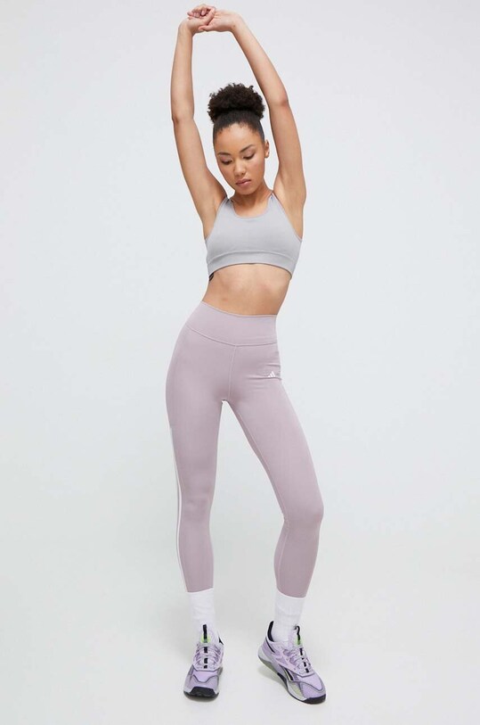 Тренировочные леггинсы adidas Performance Optime 3Stripes IT9129 фиолетовой SS24