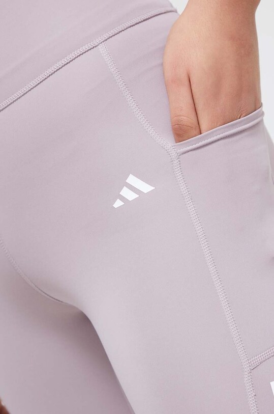 adidas Performance legginsy treningowe Optime 3Stripes fioletowy IT9129