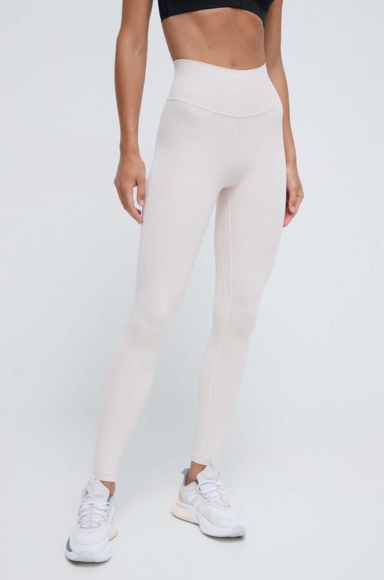 adidas Performance legginsy treningowe All Me z elastanem beżowy IT9151