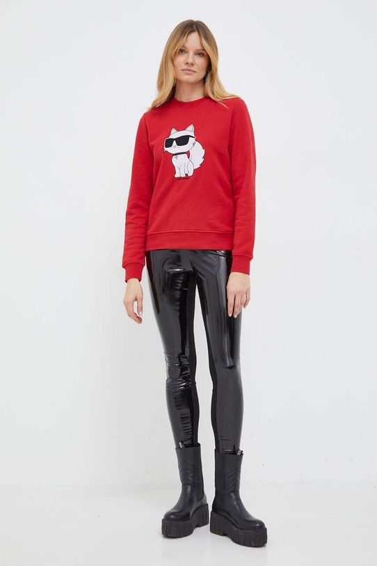 Karl Lagerfeld pantaloni din latex 240W1011 negru SS24