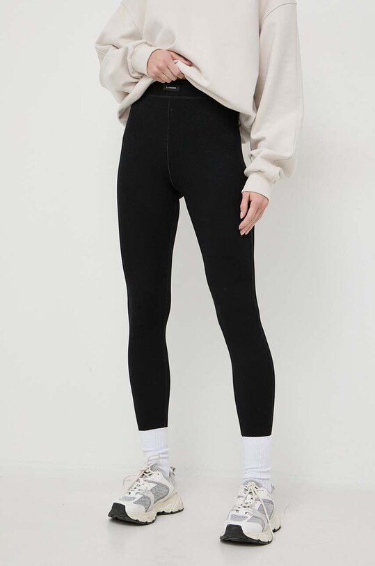 La Mania legginsy z elastanem czarny DAZE