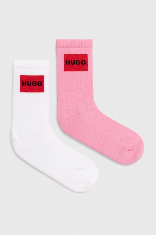 HUGO skarpetki 2-pack skarpetki długie różowy 50510827