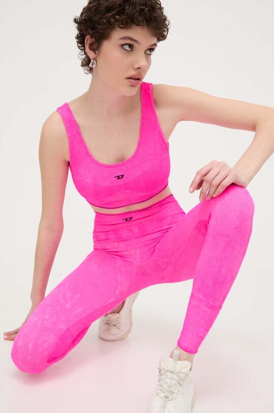 Diesel legginsy AWSB-EFFIE-WT08 różowy A13201.0HLAP
