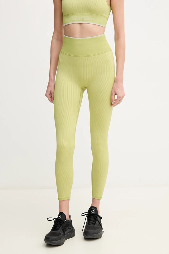 Calvin Klein Performance leggins de antrenament tricotaj verde 00GWS4L643