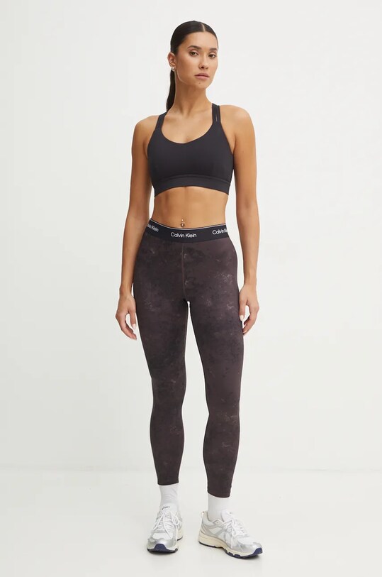 Calvin Klein Performance legginsy treningowe 00GWS4L652 brązowy AW24