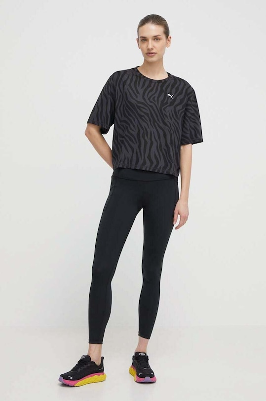 Puma legginsy treningowe Fit 524802 czarny SS24