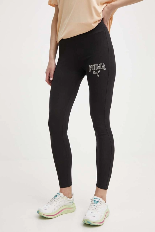 Puma legginsy SQUAD z elastanem czarny 677900