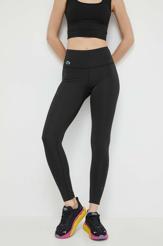 Lacoste leggings tessuto elasticizzato nero OF7382