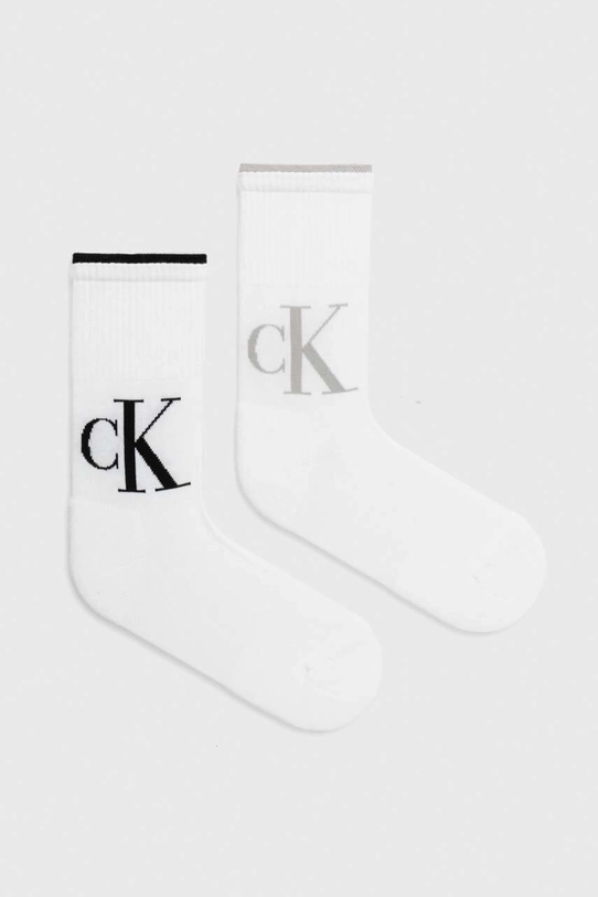 Calvin Klein Jeans skarpetki 2-pack skarpetki długie biały 701226663