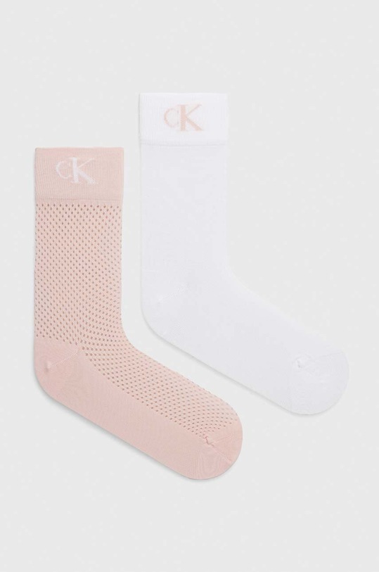 Calvin Klein Jeans skarpetki 2-pack skarpetki długie różowy 701226664