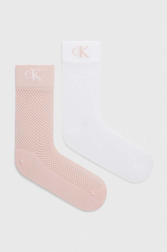 Calvin Klein Jeans skarpetki 2-pack skarpetki długie różowy 701226664