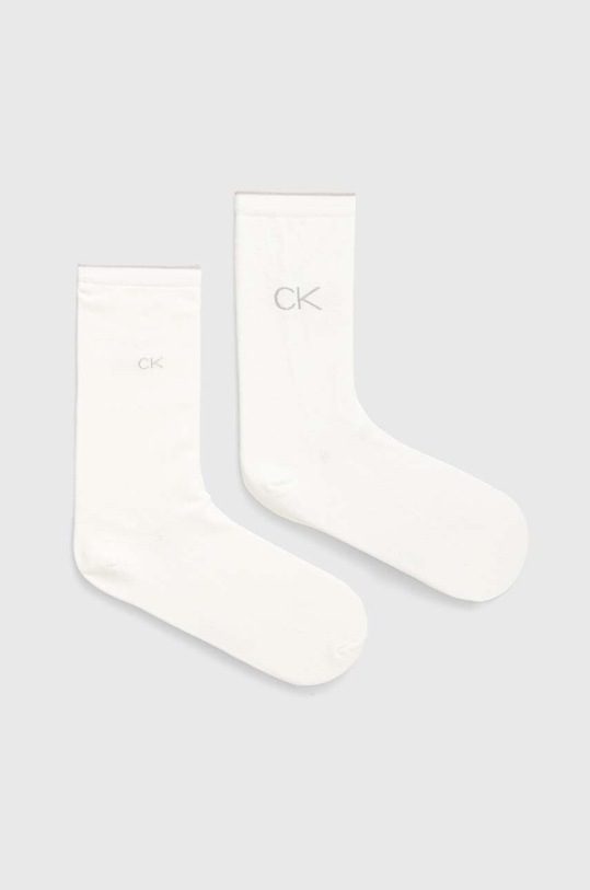 Calvin Klein skarpetki 2-pack wzorzyste biały 701228101