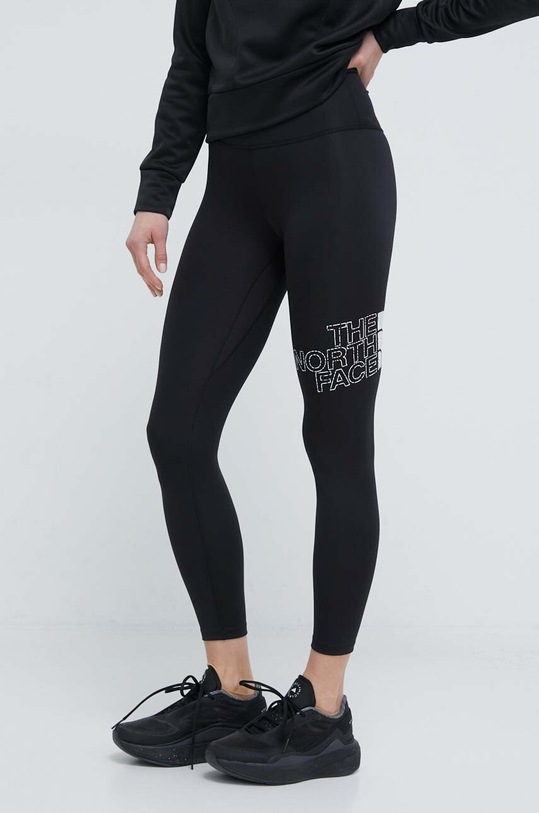 The North Face legginsy sportowe Flex z elastanem czarny NF0A87JTJK31