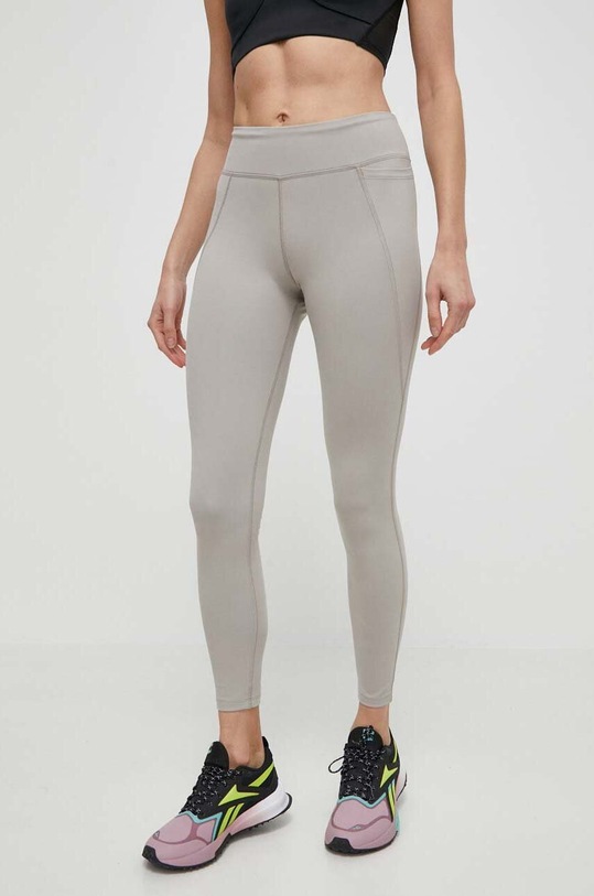 Reebok legginsy treningowe LUX COLLECTION 100076185 beżowy SS24