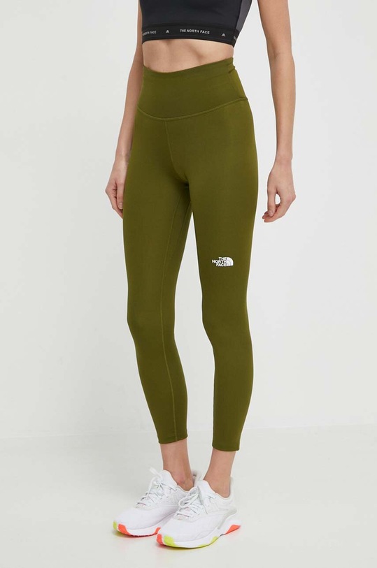 The North Face legginsy sportowe Flex z elastanem zielony NF0A87JQPIB1