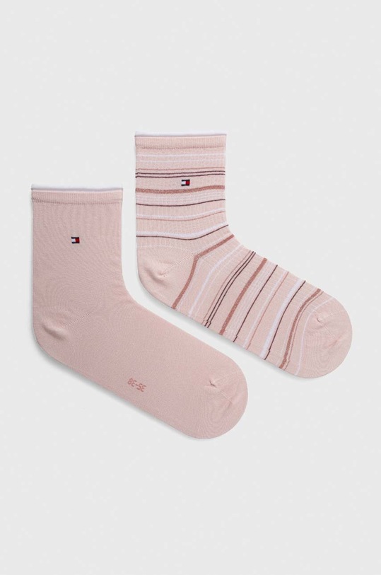 Tommy Hilfiger skarpetki 2-pack wzorzyste różowy 701227304