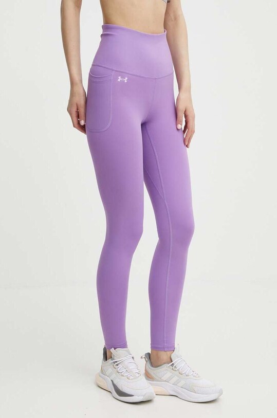 Under Armour legginsy treningowe Motion z elastanem fioletowy 1383607