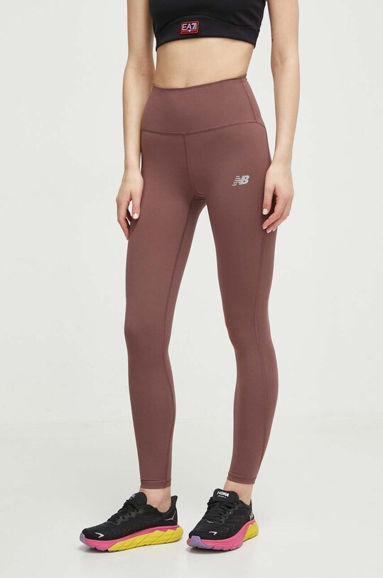 Tréningové legíny New Balance Sleek WP41237LIE hnedá SS24