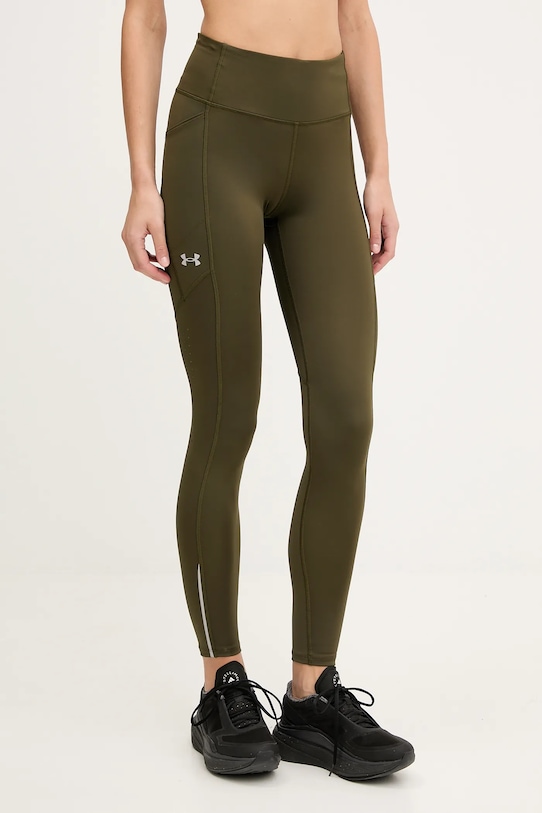Under Armour legginsy do biegania Fly Fast 3.0 z elastanem zielony 1369773