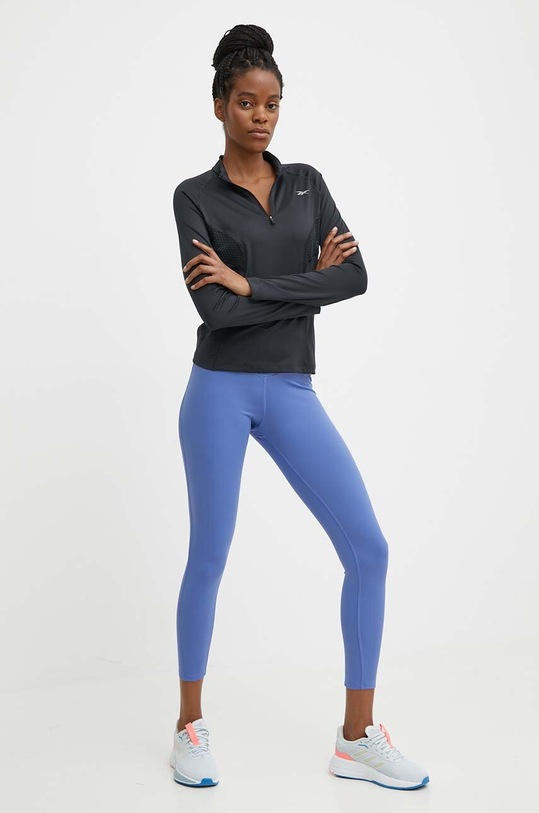 Reebok legginsy do jogi Lux Studio Mesh 100076115 fioletowy SS24
