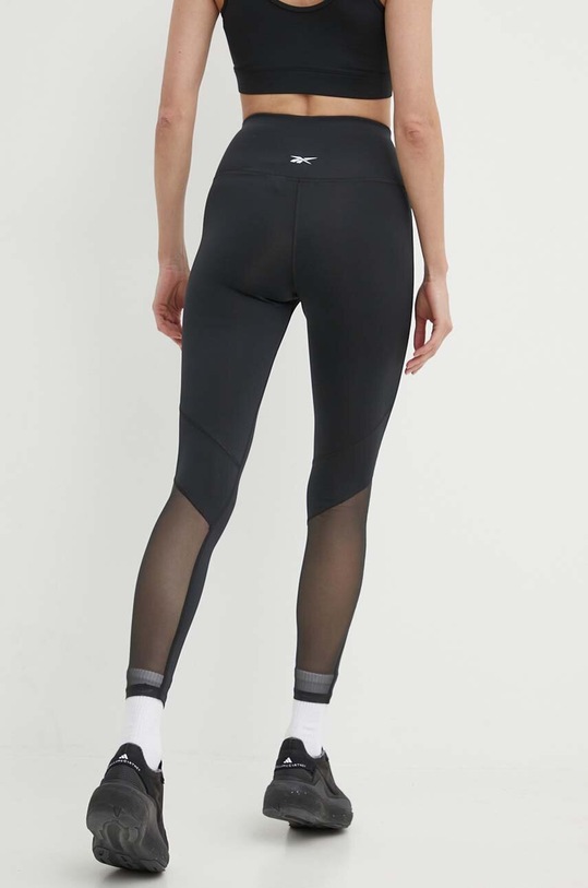 Odzież Reebok legginsy treningowe Basic Mesh 100075431 czarny