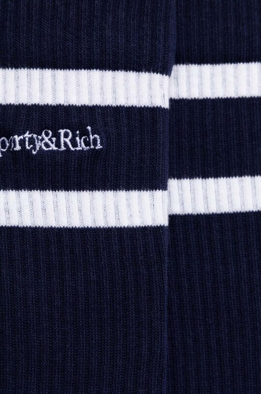 Sporty & Rich socks Serif Logo Socks SOAW238NA navy SS24