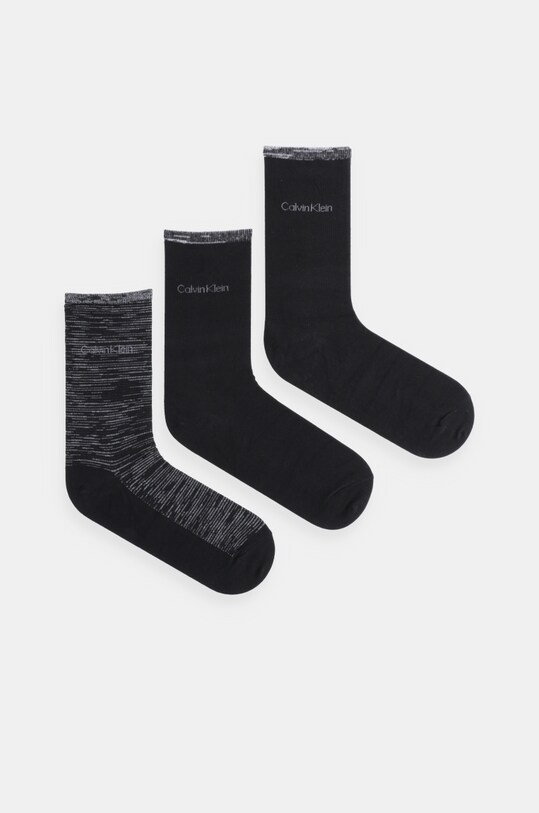 Calvin Klein sosete 3-pack sosete lungi negru 701229443
