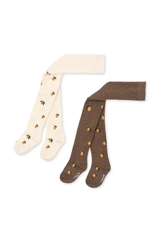 Konges Sløjd rajstopy dziecięce 2-pack Planet friendly żółty KS100021